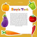 Colorful Background with Vegetables and Text Frame with Sample Text